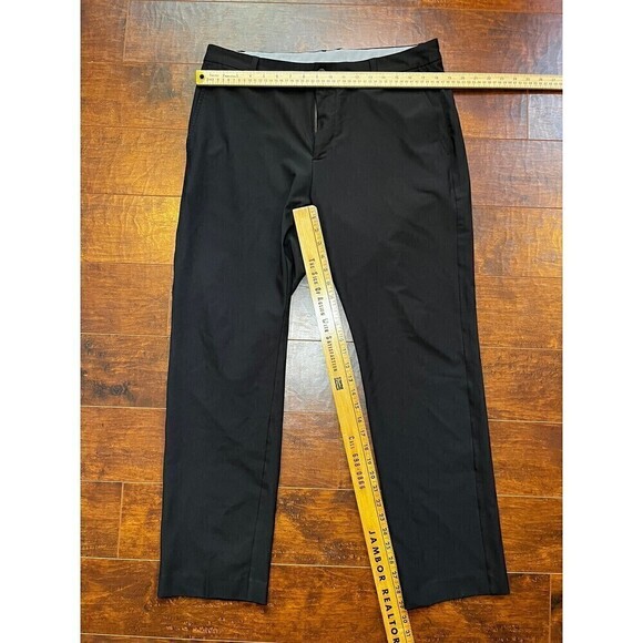 FJ Footjoy Mens Straight Leg Black Golf Performance Pants Sz 36x30 - Picture 5 of 6